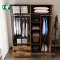 Bedroom Wall Closet Two Doors Wooden Wardrobe Cabinet